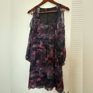 Multicolor Sheer Dress